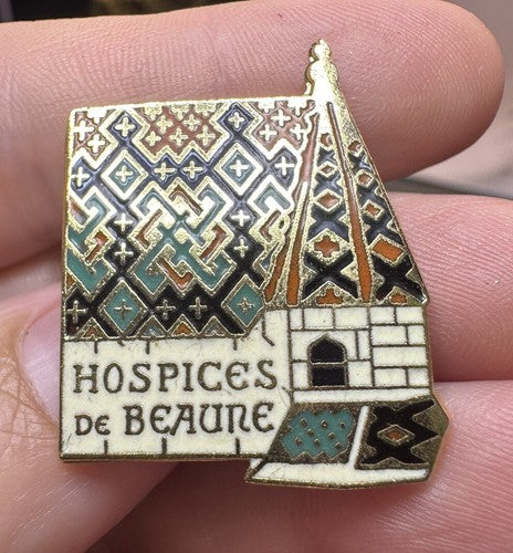Vintage Hospices de Beaune Lapel Pin Coinderoux Corner Wine Auction