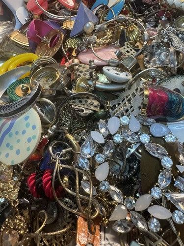 Vintage to Modern SINGLE Earring Lot Pierced Craft RePurpose Stud Dangle 1 Lb