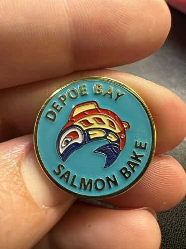 Depoe Bay Salmon Bake Pin Oregon Coast OR Souvenir