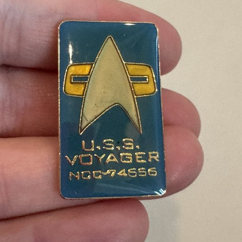 Vintage Star Trek U.S.S. Voyager NCC-74656 Pin New Old Stock NOS 1998