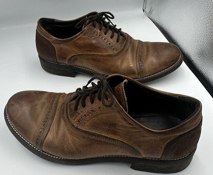 Bacco Bucci Boni Brown Genuine Leather Calfskin Oxford Shoes 11