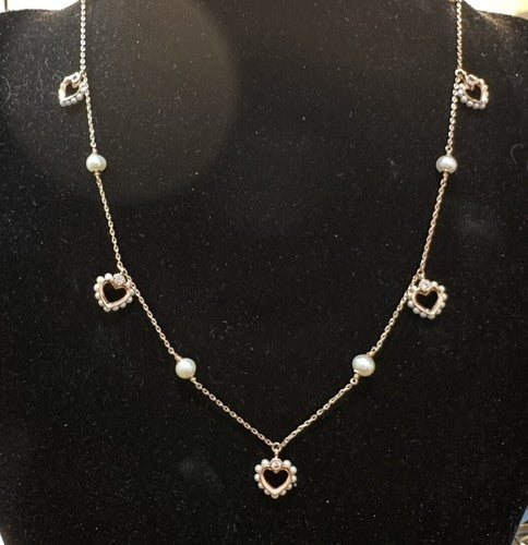 KATE SPADE ROSE GOLD HEART Shining Spade Necklace
