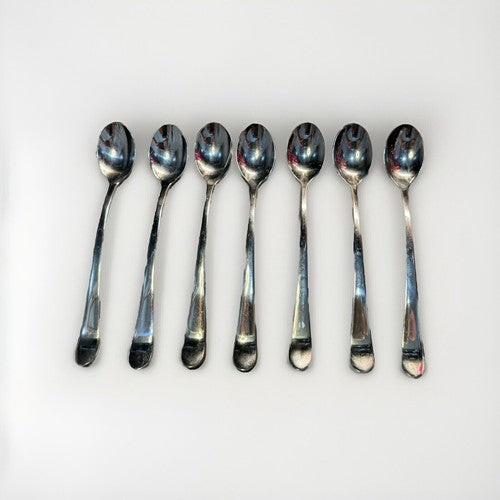 Set Of 7 Windermere ICED Tea Spoons Teaspoons Gourmet Settings Glossy Stainless