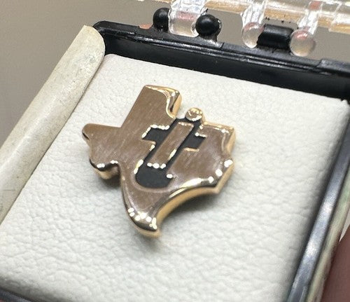 Texas Instruments Pin Back 10k Gold Service Award Tie Tack 1.81g