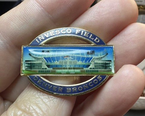 Denver Broncos Invesco Field at Mile High Field Peter David Lapel Pin