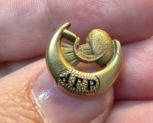 10k Gold Alpha Gamma Rho Vintage Fraternity Pin Badge