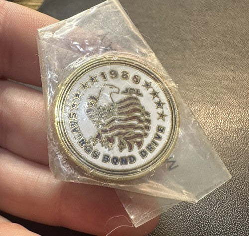 Vintage NASA JPL 1986 Savings Bond Drive Lapel Pin Jet Propulsion Laboratory