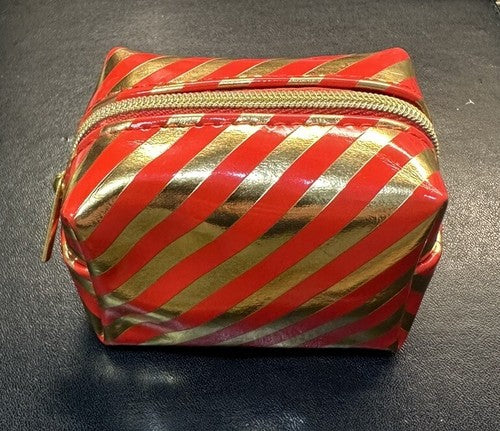 Pinch Provisions Holiday Winter Travel Kit - 8 pcs Set Striped Bag Christmas