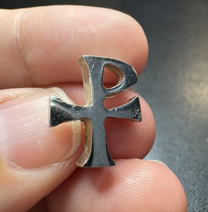 Very Nice Chi Rho Lapel Hat Tie Pin Badge Christian Chi-Rho Symbol Brooch
