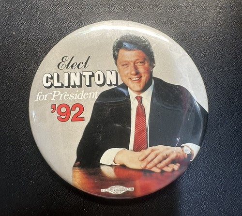 1992 ‘92 BILL CLINTON For President Campaign Pin Pinback Button Ohio Photo