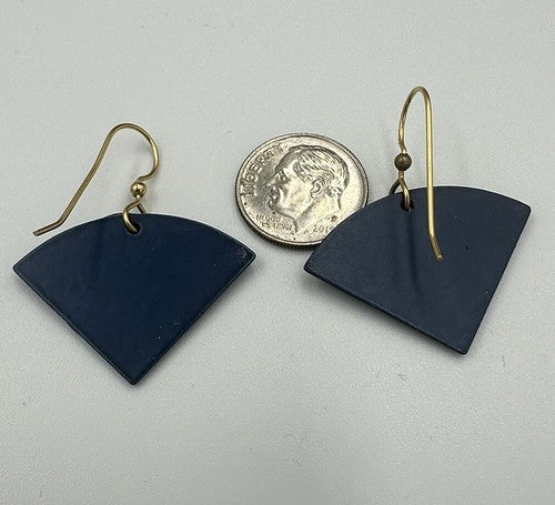 Silver Forest Jewelry Blue Gold Copper Tone Layers Dangle Earrings