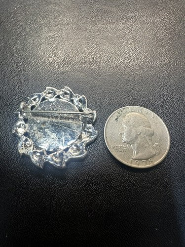 Cayman Islands Crest Shield Souvenir Lapel Pin Brooch Rhinestone