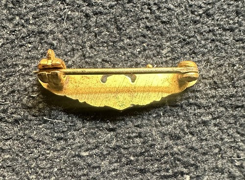 WWII US Army Air Corps Pilot Wings Sweetheart Pin Gold Tone GF Force Crew .75”