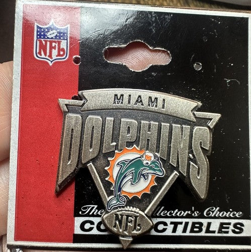 Miami Dolphins Collectible Shield Logo Pin NFL LICENSED Peter David 2002