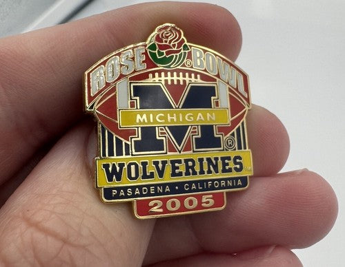 2005 Rose Bowl Pin - Michigan Wolverines - New - Pasadena - NCAA Licensed