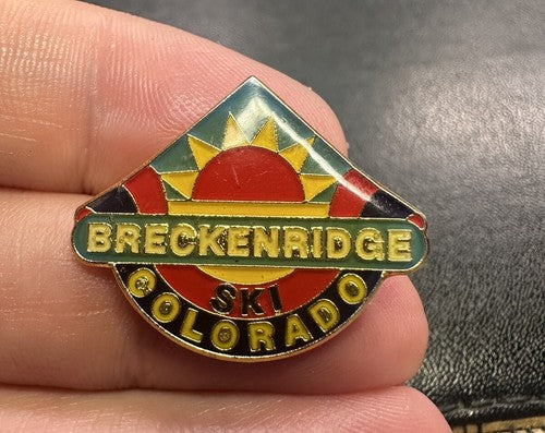 Vintage Breckenridge Ski Resort Colorado Lapel Hat Pin