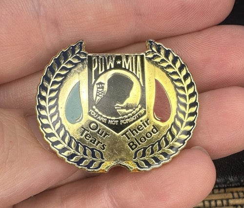 POW*MIA Memorial Pin Lapel - Our Tears, Their Blood