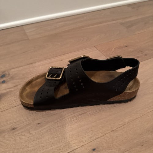 Birkenstock Milano Bold Black Leather Regular Width