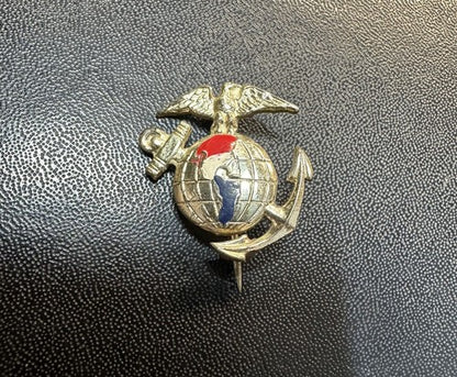 WWII Marine Corps USMC Sterling Silver EGA Sweetheart Pin