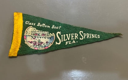Silver Springs Florida 1940’s Silver Springs Pennant 8.5x4 Water Scene Pennant