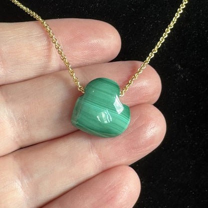 BaubleBar Juno Malachite Stone Necklace 16"+ 3" Extender