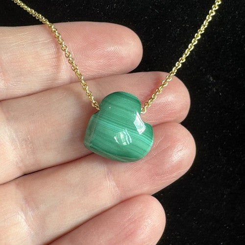 BaubleBar Juno Malachite Stone Necklace 16"+ 3" Extender