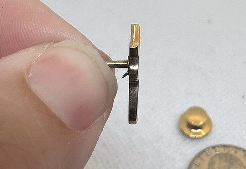 Texas Instruments Pin Back 10k Gold Service Award Tie Tack 1.81g