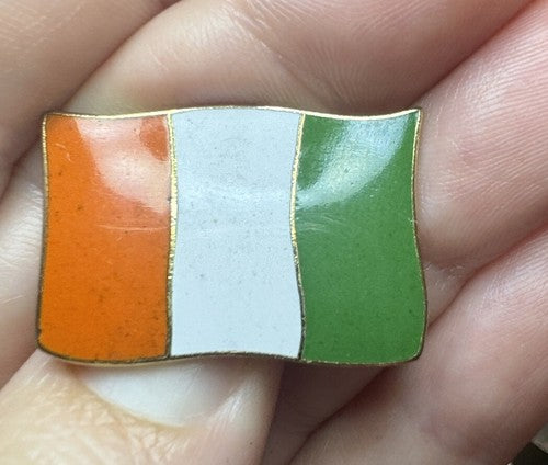 Irish Flag Hat / Cap Pin Enamel 1980s Ireland