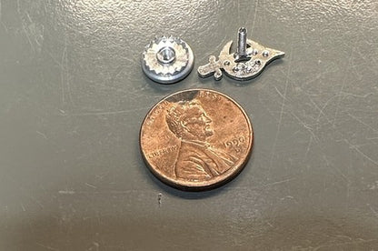 VTG Sterling Silver Shriners Masonic Freemason Fez Hat/Lapel Sword Pin Signed
