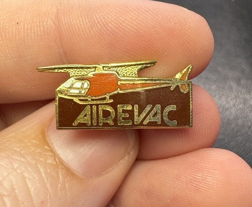 Vintage Air Evac Helicopter Enamel Lapel Pin AirEvac Rescue