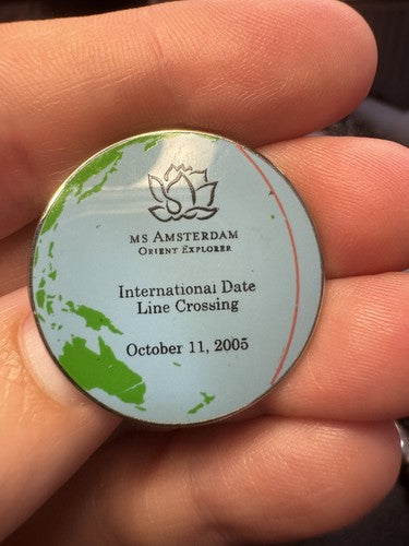 Holland America Ms Amsterdam Orient Explorer 2005 International Date Line Pin