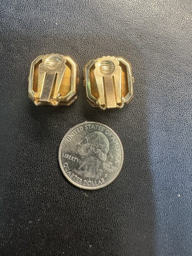 Vintage Rainbow Prism Statement Rhinestone Crystal Clip On Earrings