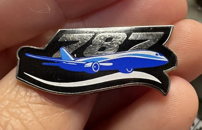 Pin BOEING 787 Metal Black Blue White Tie Tack B787