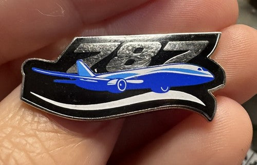 Pin BOEING 787 Metal Black Blue White Tie Tack B787