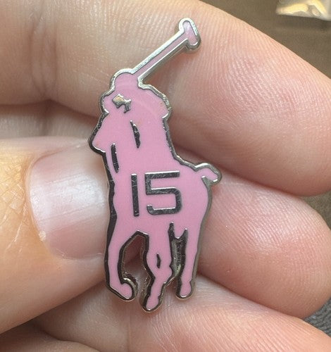 Breast Cancer Awareness Pink Polo Pony 15 Anniversary Lapel Pin Ralph Lauren