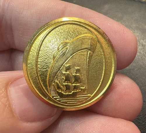 Holland America Line Uniform Button Gold Tone