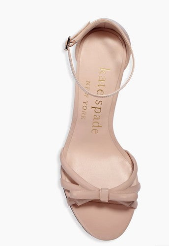 Women’s Kate Spade New York Flamenco Nude Patent Bow Heels Pumps Size 10B $198