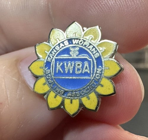 Amazing Kansas Womans Bowling Association Sunflower Pin KWBA Womens
