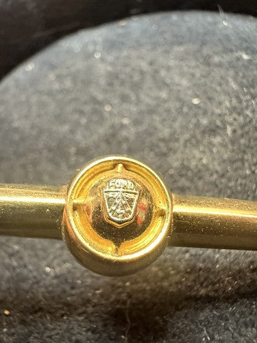 Vintage Ford Crest Tie Bar Clip Gold Tone Motor Company
