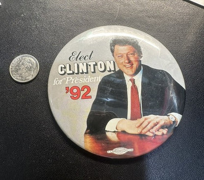 1992 ‘92 BILL CLINTON For President Campaign Pin Pinback Button Ohio Photo