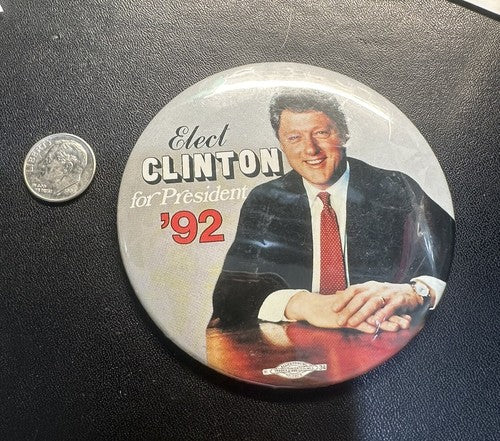 1992 ‘92 BILL CLINTON For President Campaign Pin Pinback Button Ohio Photo