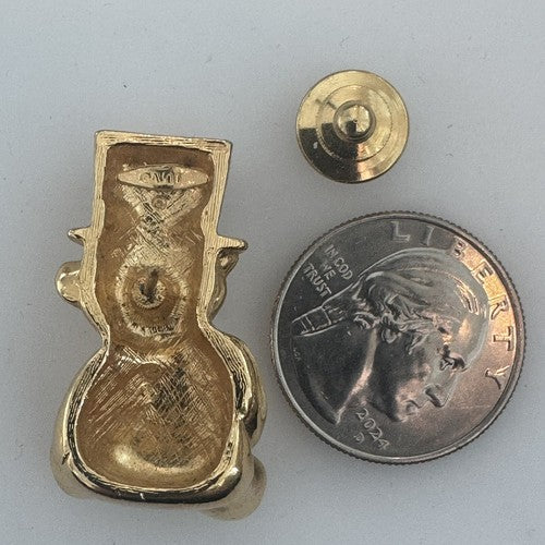 Vintage Avon Patriotic Teddy Bear Lapel Pin Red White Blue Uncle Sam July 4th