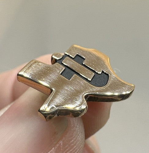 Texas Instruments Pin Back 10k Gold Service Award Tie Tack 1.81g