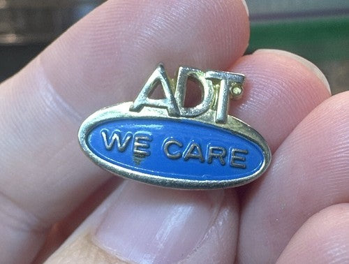 Vintage ADT We Care Security Company - Security Alarms - Lapel Pin