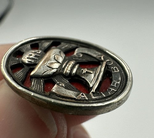 Very Special Vintage Catholic IHS Altar Boy C Clasp Pin