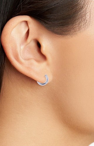 Argento Vivo Sterling Silver Huggie Hoop Earrings - Small Hoops