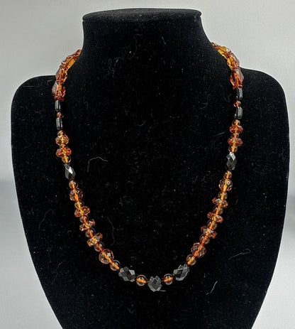 Honey Vintage Amber Beads Necklace Butterscotch Polished Faceted 16.7g