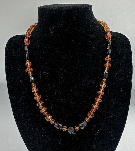 Honey Vintage Amber Beads Necklace Butterscotch Polished Faceted 16.7g