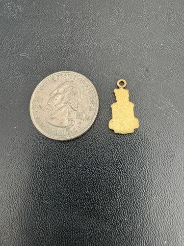Vintage US Army Chemical Center and School Charm Pendant Gold Tone RARE