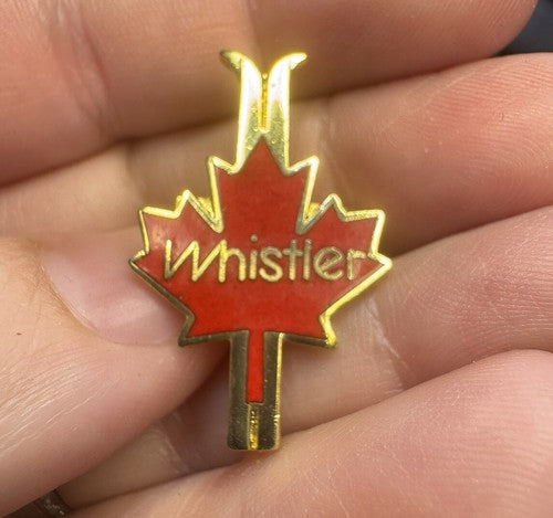 Whistler The Mountain Ski Badge Pin British Columbia Canada Unique